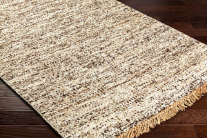 Surya Aylin Handwoven Jute & Wool 2' X 3' Rug – Cozy Farmhouse Charm With No-pile Finish & Fringe Detail Tan Jute,Wool Ayi2301-23
