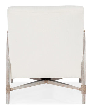 Hooker Furniture Isla Mid-Century Accent Lounge Chair With Macrame Arctic Upholstery, Wood Frame & Hand-Wrapped Rope CC501-480