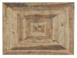 Hooker Furniture St. Armand Rectangular End Table With Solid Acacia Top, Distressed Black Finish, Metal Base, Drawer Light Wood 5601-80114-LTWD