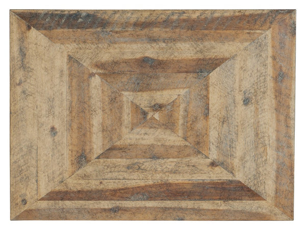 Hooker Furniture St. Armand Rectangular End Table With Solid Acacia Top, Distressed Black Finish, Metal Base, Drawer Light Wood 5601-80114-LTWD