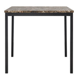 Homelegance By Top-Line Aristos Faux Marble Counter Height Dining Table Black Marble