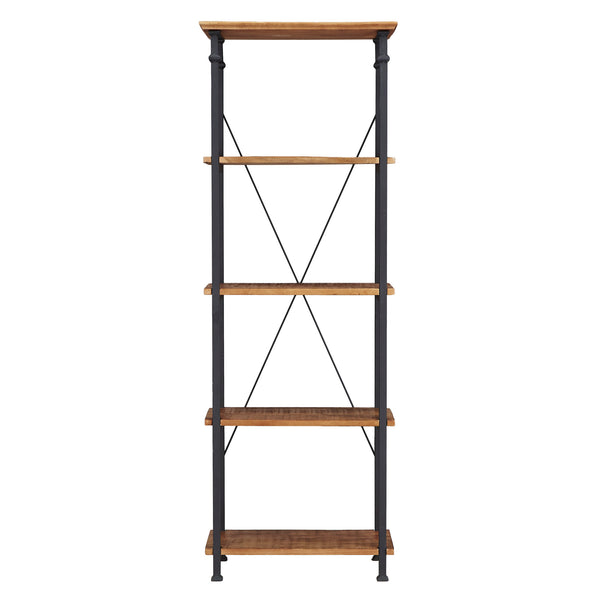Homelegance By Top-Line Rafferty Vintage Industrial Rustic 26-inch Bookcase Oak Wood