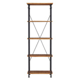 Homelegance By Top-Line Rafferty Vintage Industrial Rustic 26-inch Bookcase Oak Wood