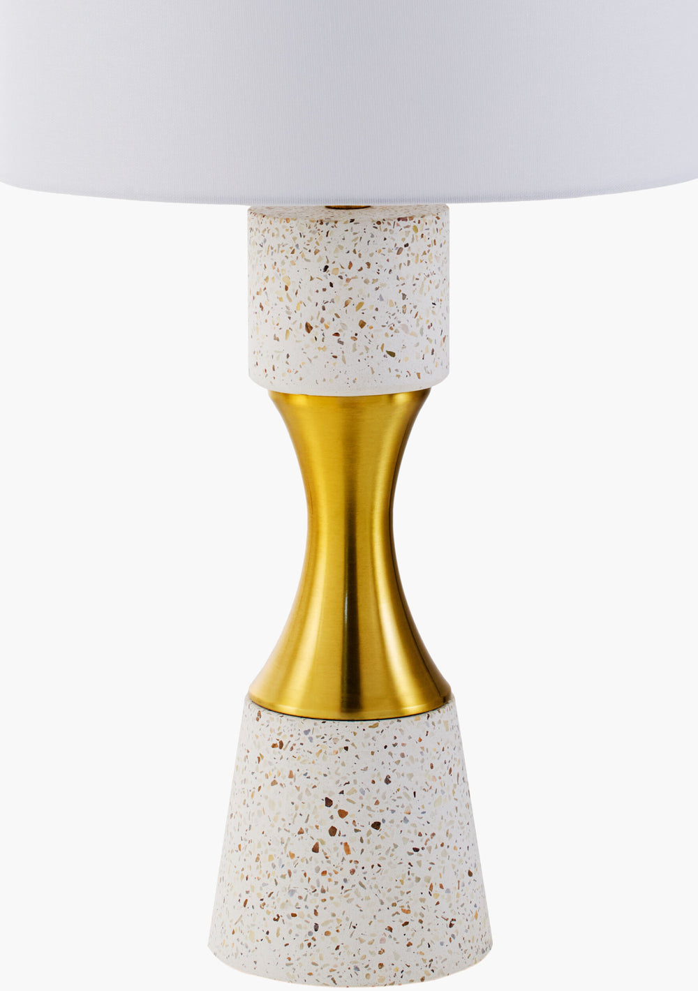 Surya Arroyo Elegant 29" Accent Table Lamp – Urban-chic Cement & Iron Design With Warm Linen Shade Body, White Cement,Iron,Cement,Linen,Polyester,Iron Ayo-003