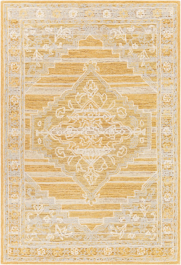 Livabliss Addyson Hand Tufted Wool Cotton Accent Rug for Entryway Hearth or Reading Nook Mustard, Light 2' x 3' AYO2302-23