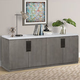 Parker House Pure Modern Credenza with Quartz Top Moonstone Oak Solids / Oak Veneers PUR#384C