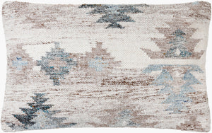 Surya Alyssa 14"L X 22"W Southwestern Accent Pillow – Unique Design, Comfort, And Easy Care For Any Room Ice Blue Recycled Pet Yarn,Cotton Ays003-1422d