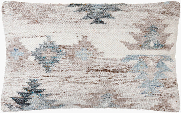 Surya Alyssa 14"L X 22"W Southwestern Accent Pillow – Unique Design, Comfort, And Easy Care For Any Room Ice Blue Recycled Pet Yarn,Cotton Ays003-1422d