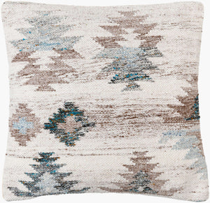 Surya Alyssa 14"L X 22"W Southwestern Accent Pillow – Unique Design, Comfort, And Easy Care For Any Room Ice Blue Recycled Pet Yarn,Cotton Ays003-1818p