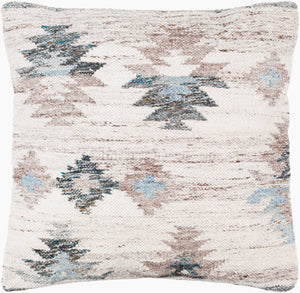 Surya Alyssa 14"L X 22"W Southwestern Accent Pillow – Unique Design, Comfort, And Easy Care For Any Room Ice Blue Recycled Pet Yarn,Cotton Ays003-2020p