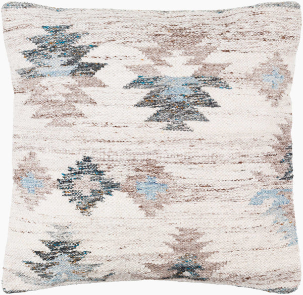 Surya Alyssa 14"L X 22"W Southwestern Accent Pillow – Unique Design, Comfort, And Easy Care For Any Room Ice Blue Recycled Pet Yarn,Cotton Ays003-2020p