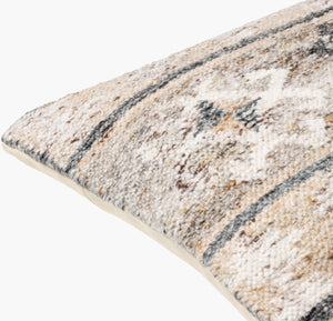 Surya Alyssa 14"L X 22"W Southwestern Accent Pillow – Unique Design, Comfort, And Easy Care For Any Room Medium Gray Recycled Pet Yarn,Cotton Ays004-2222p