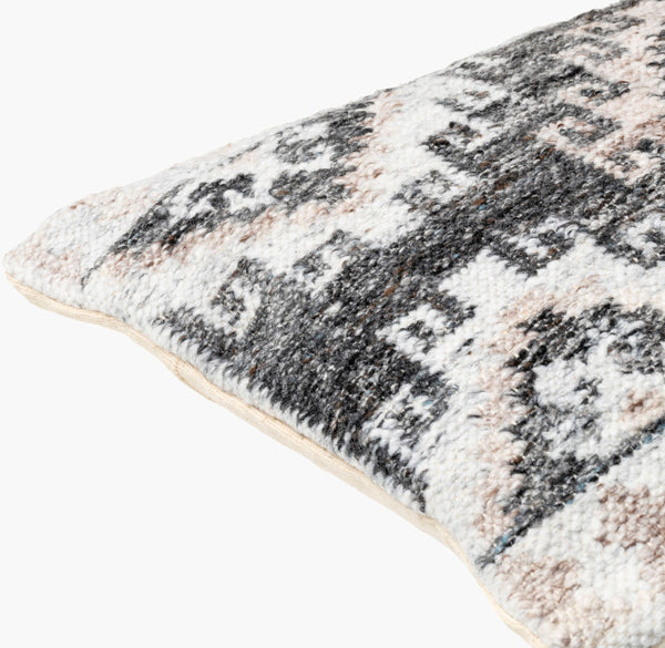 Surya Alyssa 14"L X 22"W Southwestern Accent Pillow – Unique Design, Comfort, And Easy Care For Any Room Black Recycled Pet Yarn,Cotton Ays005-2222d