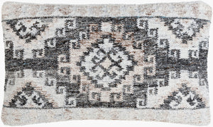 Surya Alyssa 14"L X 22"W Southwestern Accent Pillow – Unique Design, Comfort, And Easy Care For Any Room Black Recycled Pet Yarn,Cotton Ays005-1422d