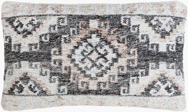 Surya Alyssa 14"L X 22"W Southwestern Accent Pillow – Unique Design, Comfort, And Easy Care For Any Room Black Recycled Pet Yarn,Cotton Ays005-1422d