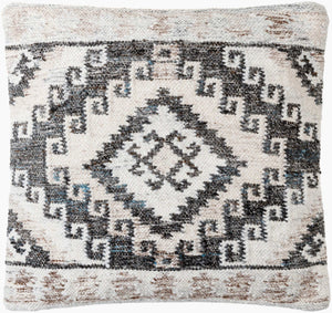 Surya Alyssa 14"L X 22"W Southwestern Accent Pillow – Unique Design, Comfort, And Easy Care For Any Room Black Recycled Pet Yarn,Cotton Ays005-1818p