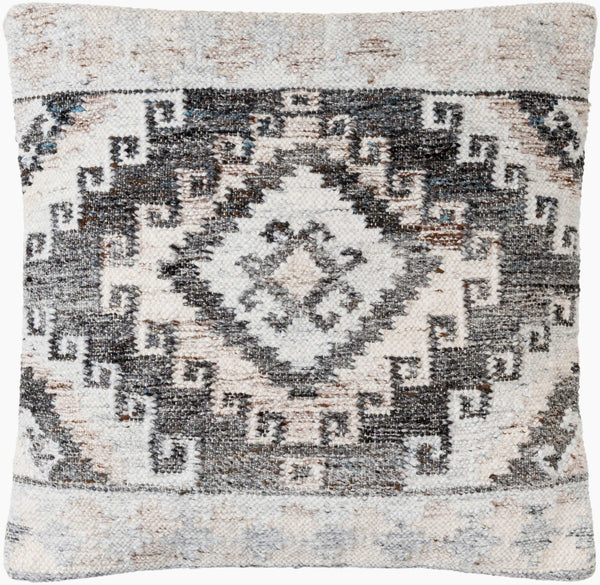 Surya Alyssa 14"L X 22"W Southwestern Accent Pillow – Unique Design, Comfort, And Easy Care For Any Room Black Recycled Pet Yarn,Cotton Ays005-2020d