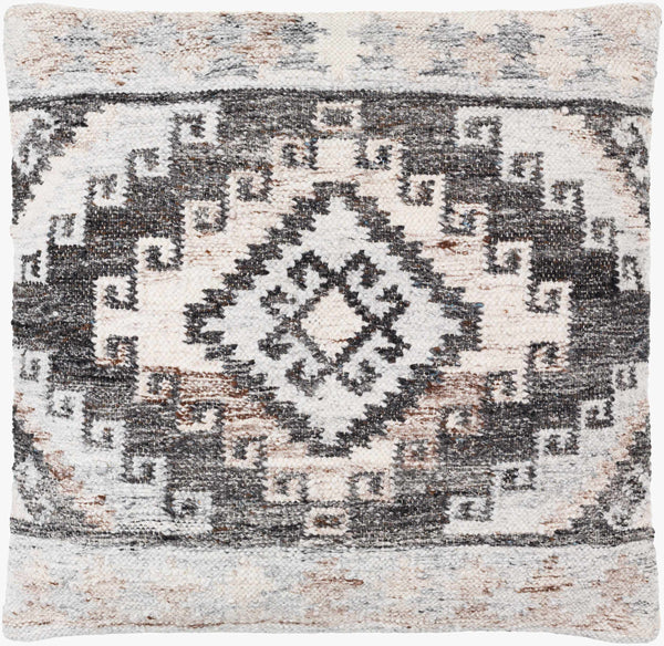 Surya Alyssa 14"L X 22"W Southwestern Accent Pillow – Unique Design, Comfort, And Easy Care For Any Room Black Recycled Pet Yarn,Cotton Ays005-2222d