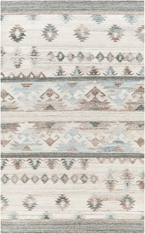 Alyssa AYS-2300 9' x 12' Handmade Rug AYS2300-912  Ice Blue, White, Black, Medium Brown, Dark Blue, Blue Surya