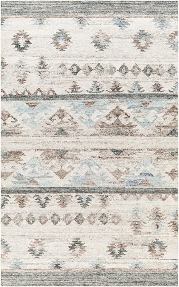 Surya Alyssa 2' X 3' Handmade Flatweave Rug - Rustic Recycled Pet Yarn, Durable, Easy To Clean Decor Piece Ice Blue Recycled Pet Yarn Ays2300-23