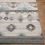 Alyssa AYS-2300 9' x 12' Handmade Rug AYS2300-912  Ice Blue, White, Black, Medium Brown, Dark Blue, Blue Surya