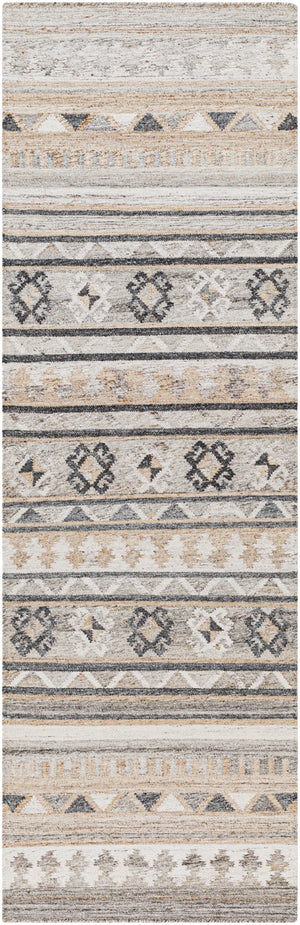 Alyssa AYS-2301 2'6" x 8' Handmade Rug AYS2301-268  Medium Gray, Ivory, Brown, Tan, Gray, Off-White Surya