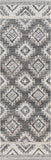 Alyssa AYS-2302 2'6" x 8' Handmade Rug AYS2302-268  Black, White, Light Slate, Medium Brown Surya