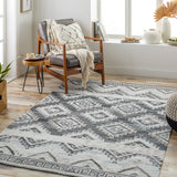 Alyssa AYS-2302 9' x 12' Handmade Rug AYS2302-912  Black, White, Light Slate, Medium Brown Surya