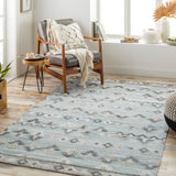 Alyssa AYS-2303 9' x 12' Handmade Rug AYS2303-912  Pale Blue, Medium Gray, White, Brown, Black, Blue Surya