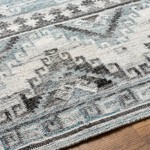 Surya Alyssa 2' X 3' Handmade Flatweave Rug - Rustic Recycled Pet Yarn, Durable, Easy To Clean Decor Piece Gray Recycled Pet Yarn Ays2304-23