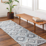 Alyssa AYS-2304 2'6" x 8' Handmade Rug AYS2304-268  Gray, Slate, Dark Brown, Ivory, Blue Surya