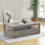 Parker House Pure Modern Rectangular Cocktail Table Moonstone Oak Solids / Oak Veneers PUR#01A