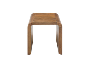 Porter Designs Porter Palencia Solid Mango Wood End Table – Stunning Waterfall Design For Organic Elegance At Home Natural Wood 05-117-07-3098