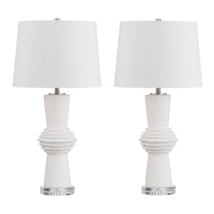 Crestview Collection 29.25"H Ceramic Table Lamp With Shade - Elegant Set Of 2, Perfect For Living Room Or Bedroom Decor   Cvazp147