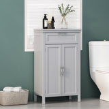 Christopher Knight Home® - Noble House - Edgell Modern Bathroom 2 Door Floor Storage Cabinet with Drawer