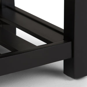 English Elm Cosmopolitan Storage Ottoman Bench - Versatile Stone Grey Faux Leather With Open Shelf & Safety Lid B136P158569