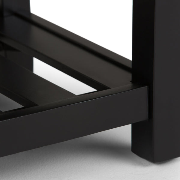 English Elm Cosmopolitan Storage Ottoman Bench - Versatile Stone Grey Faux Leather With Open Shelf & Safety Lid B136P158569