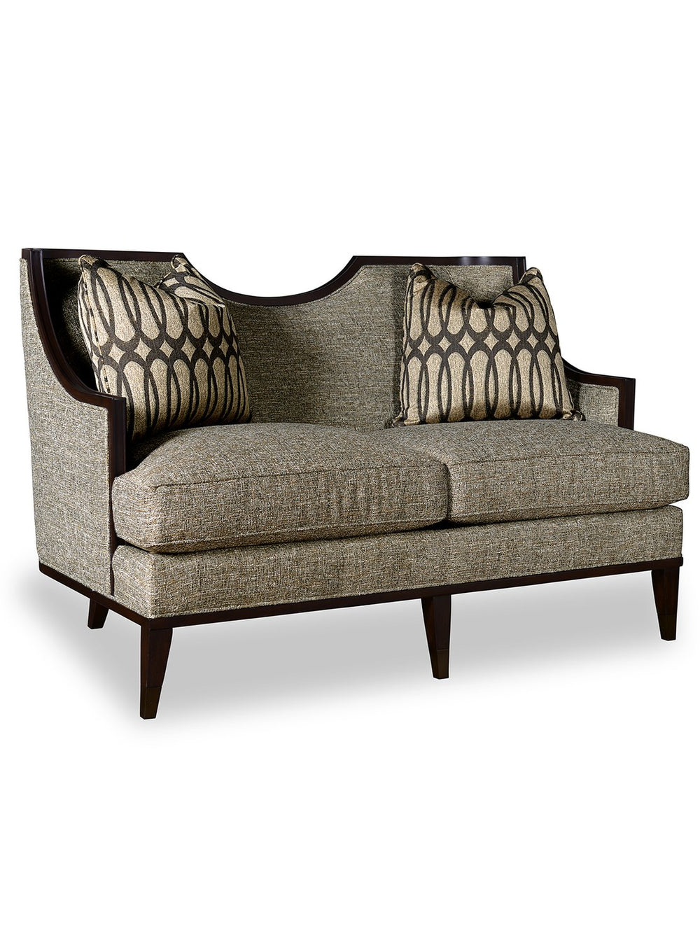 A.R.T. Furniture Harper Mineral Loveseat - Stylish New Traditional Elegance With Cozy Down-blend Pillows & Chic Design Gray, Brown Wood,Foam,Down,Fabric,Metal 161502-5036aa