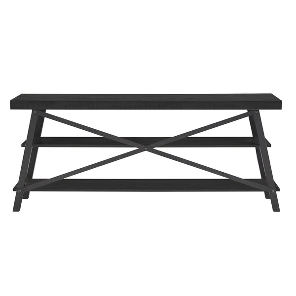 Homelegance By Top-Line Alastor Rustic X-Base 60-inch TV Stand Black MDF