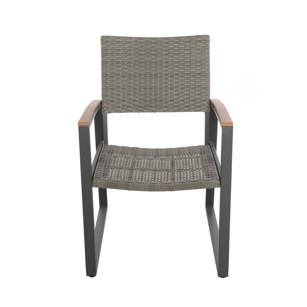 English Elm Christopher Knight Home® - Glasgow Stylish Grey Rattan Dining Chair - Weather-Resistant, Modern Comfort For Outdoor Spaces 62759.00PEGMGRY