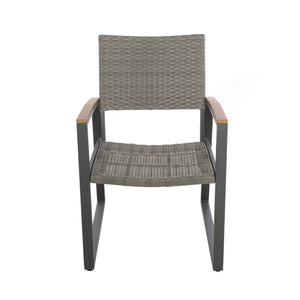 English Elm Christopher Knight Home® - Glasgow Stylish Grey Rattan Dining Chair - Weather-Resistant, Modern Comfort For Outdoor Spaces 62759.00PEGMGRY