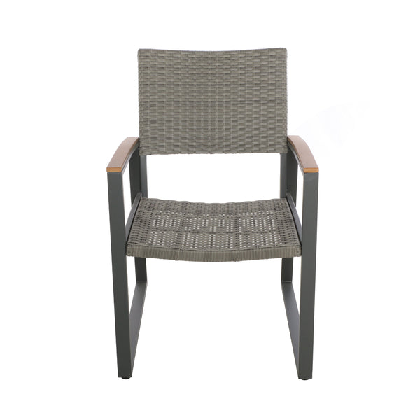 English Elm Christopher Knight Home® - Glasgow Stylish Grey Rattan Dining Chair - Weather-Resistant, Modern Comfort For Outdoor Spaces 62759.00PEGMGRY