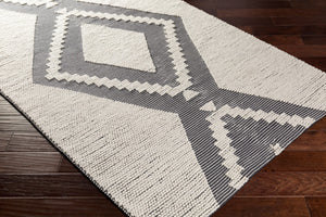 Surya Azalea 2' X 3' Eco-friendly Handmade Rug - Global Style, Unique Texture, And Cozy Home Accent Black Recycled Pet Yarn Aza2300-23