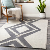 Azalea AZA-2300 8' x 10' Handmade Rug AZA2300-810  Black, Ivory Surya