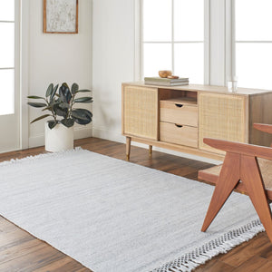 Surya Azalea 2' X 3' Eco-friendly Handmade Rug - Global Style, Unique Texture, And Cozy Home Accent Light Slate Recycled Pet Yarn Aza2307-23