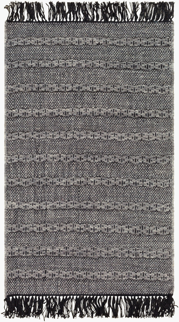Surya Azalea 2' X 3' Eco-friendly Handmade Rug - Global Style, Unique Texture, And Cozy Home Accent Gray Recycled Pet Yarn Aza2311-23