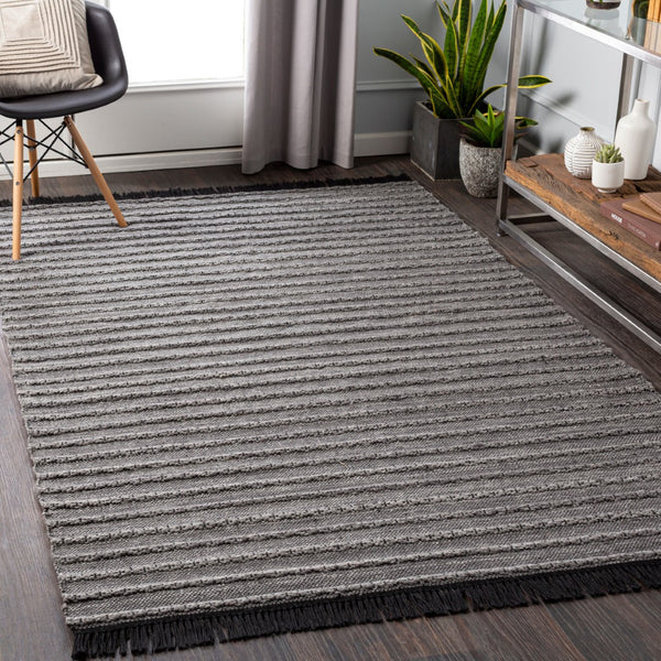 Surya Azalea 2' X 3' Eco-friendly Handmade Rug - Global Style, Unique Texture, And Cozy Home Accent Gray Recycled Pet Yarn Aza2311-576