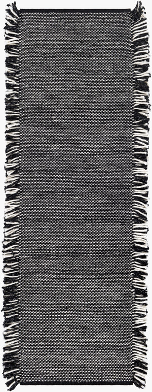 Surya Azalea 2' X 3' Eco-friendly Handmade Rug - Global Style, Unique Texture, And Cozy Home Accent Black Recycled Pet Yarn Aza2312-268