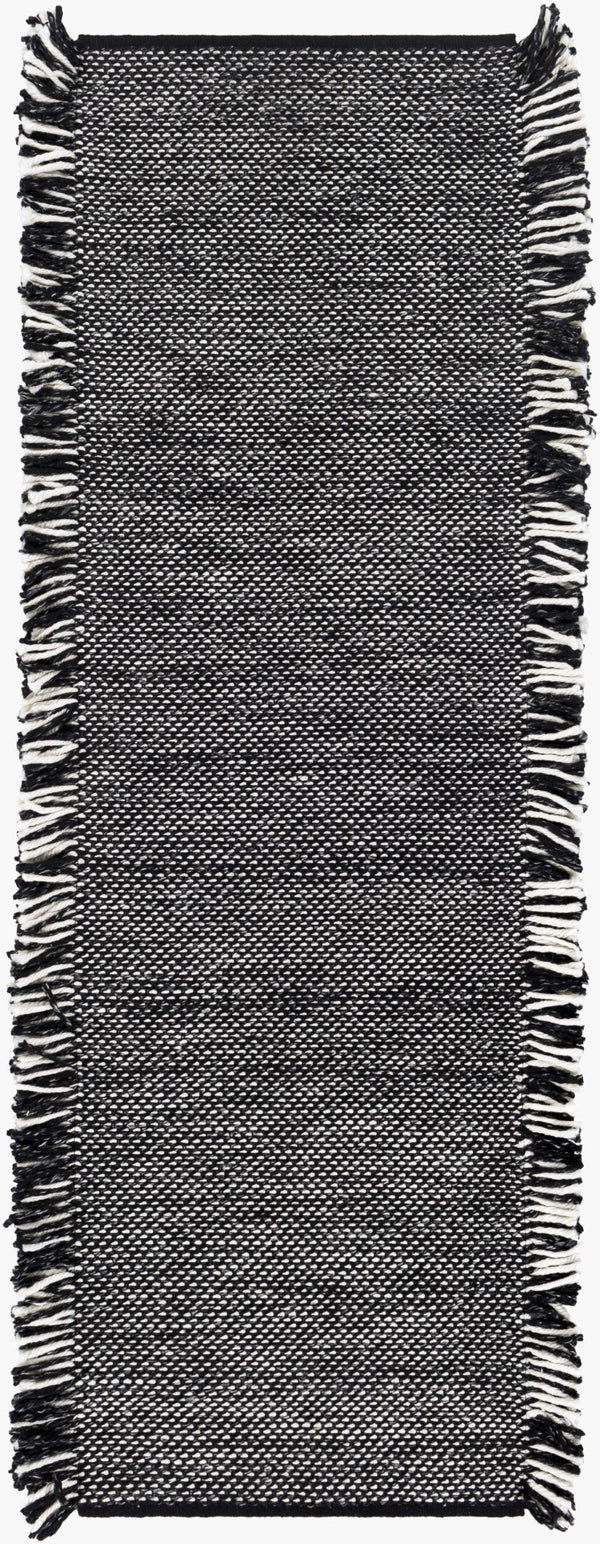 Surya Azalea 2' X 3' Eco-friendly Handmade Rug - Global Style, Unique Texture, And Cozy Home Accent Black Recycled Pet Yarn Aza2312-268