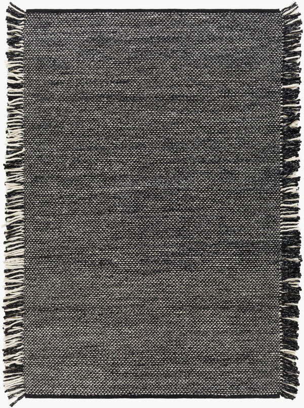 Surya Azalea 2' X 3' Eco-friendly Handmade Rug - Global Style, Unique Texture, And Cozy Home Accent Black Recycled Pet Yarn Aza2312-23